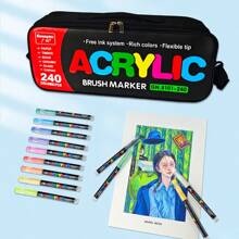 288 Colour Acrylic Marker Set, Soft Tip With Automatic Ink Control System, Strong Coverage For Doodling And Colouring, Suitable For Artists, DIY Crafts, Canvas, Wood, Glass, Rocks And Fabrics, Great For Back To School!