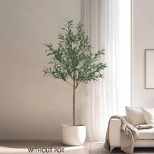 1 peça 120-180 cm Planta Artificial de Oliveira Galhos de Árvore Falso Verde Planta Falsa Folha de Plástico Planta Alta Ornamental Realista Planta Falsa de Interior para Casamento Casa Hotel Escritório Decoração de Festa