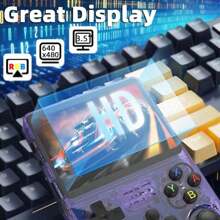 R36S 64G Retro Handheld Console Open-Source Linux System Classic Game Consoles 3.5 Inch IPS Screen Portable Video Player Built In 15000+Game Multi-Color Optional Open-Source Game Handheld Console
