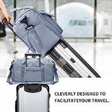 Travel Duffel Tote Bag With Dry Wet Separation Pocket, Weekender Bag For Women And Men,Waterproof Bag With Shoe Compartment Lightweight And Easy Carry On Black