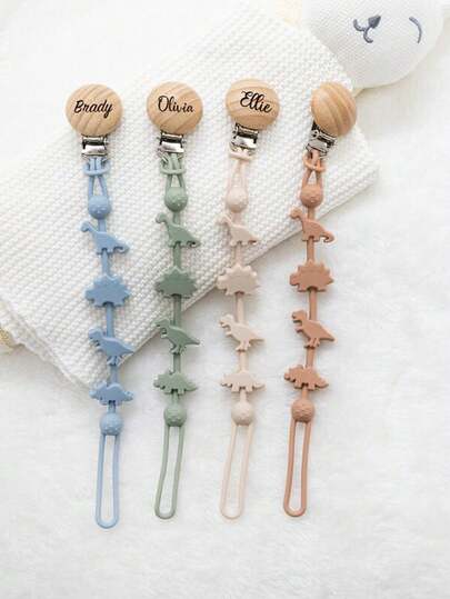 1 pieza Clip de chupete personalizado DIY con nombre personalizado - Regalo para amigos/Regalo cómodo/Regalo de cadena de madera/Regalo de fiesta/Regalo de cumpleaños/Regalo de Año Nuevo, Fiesta del primer diente, Clip de chupete personalizado, Decoración de suministros para niños personalizados, Colorido, Divertido, Lindo, Único, Personalizado, Regalo ideal para él, Regalo ideal para ella, Familia, Amigos, Niños, Estudiantes
