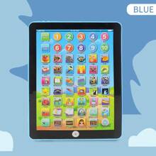 1 Stück Kinder Mini Tablet Lernmaschine - Englische Frühbildung Touchscreen Leser, Geschenk für Kinder Geburtstag! Vermittelt Buchstaben, Zahlen, Wörter, Musik, Mathe, interaktives Spielzeug für frühe Entwicklung, zufällige Farbe des Batteriefachdeckels