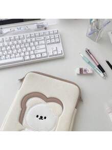 I1PC Ins Style Laptop Inner Tank Pack Tablet Protector, Cartoon Cute Bread Dog, Anti Drop And Anti Shock