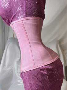 1件装女士健身训练舞蹈瑜伽塑身衣，运动束腰带，收腰带，压缩运动文胸，时尚网眼瘦身腰带