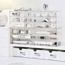 1 件亚克力透明 3/5/7 格防尘抽屉式收纳盒、文具、珠宝、化妆品收纳架 - 無色 - 查看 3