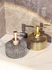 Luksusowa ceramiczna butelka z pozłacaną pompką, dozownik mydła w płynie do łazienki hotelowej, wielokrotnego użytku butelka na balsam do łazienki, pusta butelka na szampon i żel pod prysznic