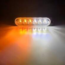 2 Pcs LED Patrol Light Escort Side Bar Strobe Motorcycle Car. Vmingo - Yellow and White - View 2