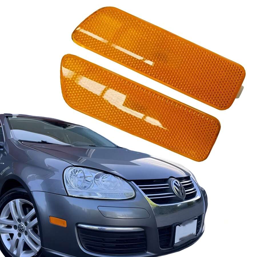 Pair Side Quarters Facia Amber Bumper Jetta A4 02-06 Vmingo