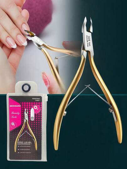 专业金色日式角质层钳，不锈钢角质层修剪器，精密美甲和修脚工具，用于去除死皮和老茧，沙龙品质美甲工具，男女适用，适用于脚和手，美容指甲护理，角质层去除剂，角质层护理工具，家用，送给家人、朋友、爱人的礼物，返校、万圣节、圣诞节