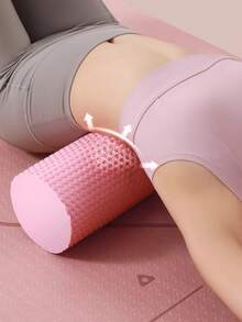 1 pieza Rodillo de espuma sólida de EVA para yoga, relajación muscular, rodillo de masaje para principiantes, rodillo de fitness profesional para yoga y pilates