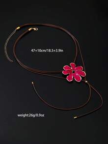 1 件多色花卉多巴胺项链吊坠，适合女性日常佩戴 - 花朵項鍊 - 查看 4