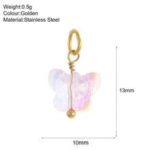 1 件优雅不锈钢水晶橙子、香蕉、苹果吊坠、DIY 项链、手链、耳环首饰配件