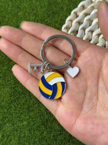 个性化排球钥匙扣礼品，送给段街运动员的礼物，感恩节和圣诞节礼物 - 黃色 - 查看 115