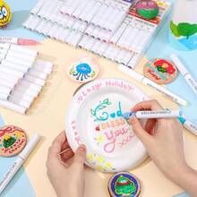 9/81/126 Colors Straight Liquid Acrylic Marker Pen Students Drawing Painting Graffiti Colour Pen Art Felt Pens Art Watercolor Pen