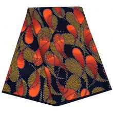 6 Yards Weihnachtsrotes afrikanisches Imitat Batik Stoff - Ankara Stoff, Fettecken & Festivalstoff, geeignet zum Nähen, DIY, Handwerken und Patchwork