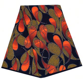 6 yardas de tela africana de imitación batik de color rojo navideño - Tela Ankara, Fat Quarters y tela de festival, adecuada para costura DIY, manualidades y patchwork