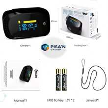 OXÍMETRO DE DEDO PROFESIONAL, OXÍMETRO DE PULSO PARA MEDIR SPO2 Y FRECUENCIA CARDÍACA, PANTALLA LED/ FACIL USO Y PRACTICO PARA EL HOGAR. - Negro - Ver 2