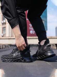 男士钢头工作安全鞋防滑工作靴轻质 EVA 鞋底透气工业建筑工作运动鞋园艺、仓库、日常维修工作训练员安全训练员工作运动鞋户外工作、徒步旅行、徒步鞋、防刺穿和防砸、建筑工作和日常穿着钢头靴