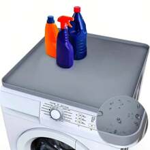 1pc Silicone Washing Machine Drip Tray, Non-Slip Washing Machine Drain Tray, Anti-Vibration Floor Protector For Dryer And Washing Machine, Easy To Clean Drip Pad, Non-Hole Design