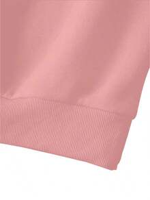ROUND NECK SWEATSHIRT + SPORTY SWEATSHIRT SET - Baby Pink - View 3