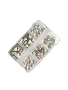 55 Pack 3D Heart Nail Charms Rhinestone Pointed Bottom Jewelry Peach Heart Crystal Nail Charms Diy Nails Decoration Art Gems Manicure Tool Accessory For Women And Girls Fingernail Nail Supplies Nails - Multicolor - View 9