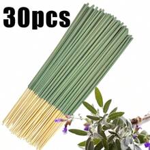 10,04 cala (25,5 cm) ręcznie robione kwiatowe kadzidełka w stylu vintage z bambusa, 12 zapachów popularnych wśród kobiet, czyste z niewielką ilością proszku, odpowiednie do domu, hotelu, studia jogi, długotrwały zapach i oczyszczanie powietrza, 30 sztuk/opakowanie