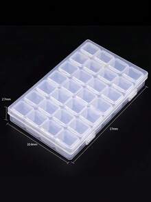 28-Grid Diamond Painting Diamond Storage Box, Container For Diamond Painting Embroidery Accessories,Jewelry Box Jewelry Storage Box Send Label Sticker Without Diamonds,No Tool Kit - trắng - Xem 4