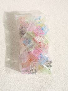 15/20/30件迷你方形爪夹，彩色小发夹，适用于刘海，发夹发饰女士发夹女士发夹优雅发夹秋季配饰