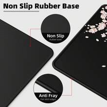 1pc Large Mouse Pad Black Sakura Gaming Mouse Pad, Available In 5 Sizes