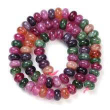1 Strand 70pcs 8x5mm Multicolor Abacus Natural Stone Loose Spaced Beads - Olivine, Aquamarine, Tourmaline, Garnet, For Jewelry Making, Bracelets, Necklaces, Earrings DIY Fashion Accessories, Vibrant Stone Craft Supplies - Multicolor - View 12