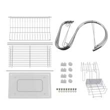 Large-Capacity, Multifunctional Extendable Dish Drainer With Ample Utensil Support For Pots And Pans, Black.