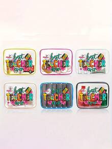 Transparent Women's Cosmetic Bag, Waterproof PVC Toiletry Bag, Portable Lightweight Clear Visible Easy To Clean Design, Beach Travel Charger Organizer Bag, Zipper Closure, Women's Summer Travel Holiday, Teacher's Day Gift, Back To School Essentialtravel Essentials Bag For School For Vacation Supplies Makeup Bag Travel Bag For Women