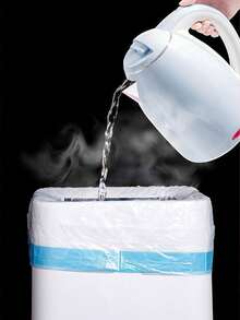 15/75/150pcs Drawstring Trash Bags, Suitable For Small Kitchen, Bathroom, Bedroom, Extra Strong, Odorless Garbage Bags, Disposable Trash Bags, Can Liners, Cleaning Supplies, Commercial Use, Fit For Kitchen, Living Room, Bathroom, Office And Hotel