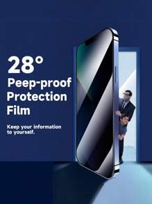 1 片 Apple 隐私屏幕保护膜，全屏覆盖，自动贴合，适用于 17/16 Pro Max/16/16 Pro/16 Plus/15 Pro Max/15/15 Pro/15 Plus/14 Pro Max/14 Pro/14/14 Plus/13 Pro Max/13/13 Pro/12/11/XS/XS MAX/XR 隐私玻璃屏幕保护膜，自动除尘，无气泡，易于安装 - 黑色 - 查看 6