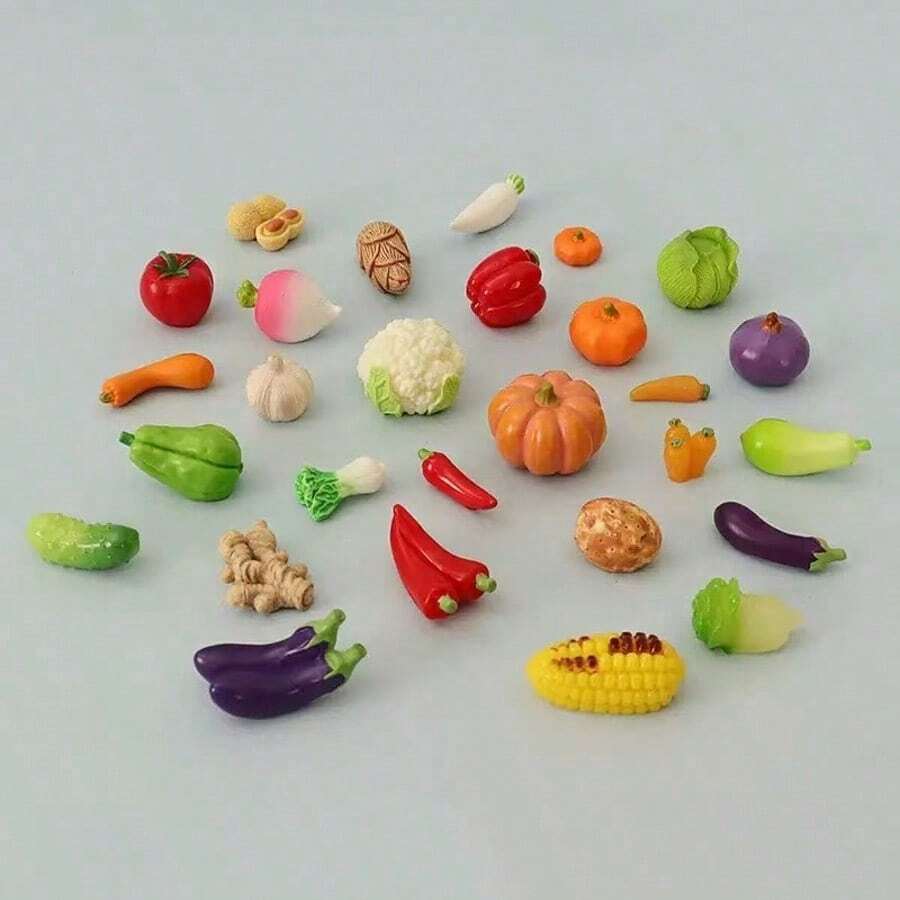 50 cái/30 cái/20 cái/10 cái/5 cái Đồ trang trí rau củ mini chân thực, Phụ kiện phong cảnh thu nhỏ, Trang trí nhà búp bê, Trưng bày rau củ siêu thị tí hon, Bộ sưu tập đồ ăn & đồ chơi, Đạo cụ chụp ảnh phong cảnh thu nhỏ, Quà Giáng sinh, Trang trí phong cảnh Giáng sinh thu nhỏ - Nhiều màu - Xem 1
