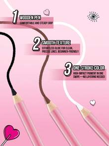 Misslyn قلم تحديد العين من ماركة MISSLYN، مكياج للعيون، مطفي، ملمس حريري، مقاوم للماء والعرق، لا يترك بقع، مكياج طويل الأمد، تشكيل بلمسة واحدة، قلم خشبي، متوسط الصلابة واللين، سهل الاستخدام، متعدد الألوان