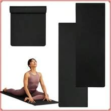 Performance Yoga Mat, Made Of TPE, 23.5"X 68"X 6MM Thick, Black - 黑色 - 查看 1