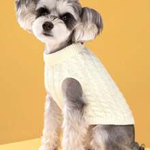 1pc Pet Dog/Cat Turtleneck Sweater, Soft Knitted Warm Clothing For Dogs, Suitable For Autumn/Winter, Poodle, Bichon Frise, Corgi