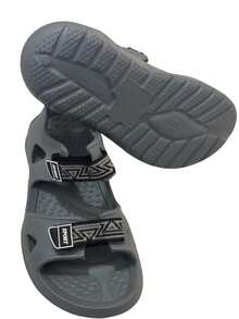 Sandalias deportivas para hombre con puntera abierta, soporte de arco ligero, para verano, al aire libre, senderismo  Playa    Hebilla    Vacaciones    Verano - Gris Claro - Ver 3