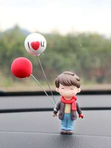 2入組氣球情侶汽車裝飾擺件 - 彩色 - 查看 2