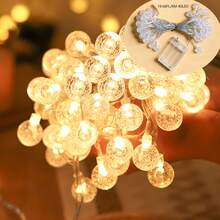 1 قطعة أضواء سلسلة فقاعات LED تعمل ببطارية بطول 1.5م/3م/6م، أضواء ديكور داخلي، ديكور غرفة النوم، ديكور حفلات الزفاف، ديكور عيد الأم وعيد الحب - كرة الفقاعات الشفافة - مشاهدة 17