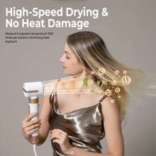 UKLISS Secador de pelo multifuncional 7 en 1 - Moldeador de aire, 110,000RPM, secado y peinado rápido, 7 accesorios portátiles desmontables: alisado y rizado en uno, fácil de usar, adecuado para el hogar, viajes, verano, cabello, parejas, vacaciones