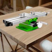 Mesa de trabajo para fresadoras, mesa de carro transversal, mesa de carro para taladrado compuesto - Plateado - Ver 3