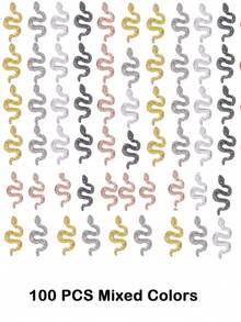 Phụ kiện trang trí móng tay hình rắn màu bạc, động vật rắn, phong cách gợi cảm Y2K, trang trí móng tay, thiết kế tự làm, 5/20/50/100 món, phụ kiện làm móng, đồ trang trí móng, đá quý làm móng - Bạc - Xem 7