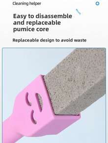 浮石马桶清洁剂，带手柄的浮石可去除马桶水垢，适用于清洁马桶、浴室、厨房水槽和烤架。浮石马桶清洁剂可去除马桶水垢，适用于清洁马桶、浴室和厨房水槽。 - 彩色 - 查看 7