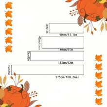 1/108pcs Autumn Thanksgiving Fall Leaves, Slogans, Plaid Pattern Digital Print Tabletop Decor Table Runner - Thanksgiving Family Gathering Atmosphere Decor, Suitable For Holiday Parties, Gifts, Autumn Harvest Season Decoration