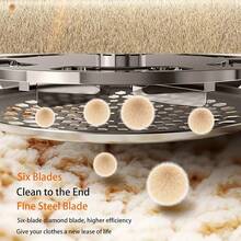 USB Powered Adjustable Electric Lint Remover - Powerful Motor, USB-C Fast Charging, Portable Fabric Shaver For Sweaters, Clothes, Furniture, Carpets, Bedding - Includes Cleaning Brush, Essential For Home & Travel Laundry - White & Rose Gold Decorative Design, Compact & Efficient, Stylish Storage Solution.