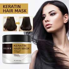 Collagen Hair Mask With Coconut Oil Keratin Deep Moisturizing And Hydrating - White - View 2