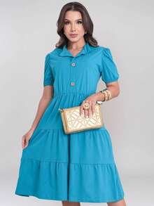 Milimetrica Women Long Dresses - Cadet Blue - View 6
