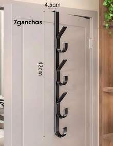 Door Hook 4 Hooks, Strong Metal Hanger, Suitable For Clothes, Hats And Bags, Space-Saving Design, Suitable For Bedroom - 彩色 - 查看 9
